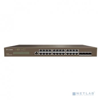 Коммутатор IP-COM G3328F управляемый в стойку, 24*1Gbit RJ45, 4*SFP 1Gbit, console port