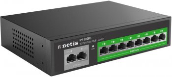 Коммутатор Netis P110GC (L2) 10x1Гбит/с 8PoE+ 100W неуправляемый