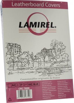 Обложка Lamirel <CRC78688> (A4, Blue, картон 230г/м2 с тиснением под кожу, уп. 100 шт)