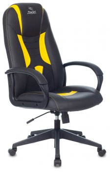 Кресло для геймера Zombie 8 черный/желтый эко.кожа крестовина пластик