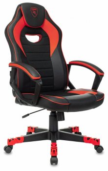 Кресло для геймера Zombie GAME 16 черный/красный эко.кожа/ткань крестов. пластик