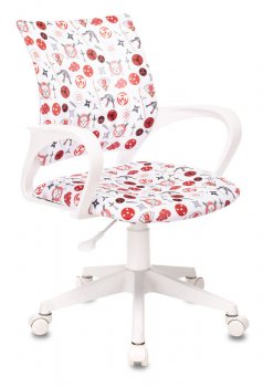 Кресло детское Бюрократ KD-W4 белый аниме крестовина пластик пластик белый