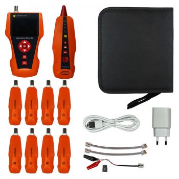 Набор инструментов Lanmaster -PRO-L/TPK-POE-8R для кабельного тестера (упак:1шт) оранжевый