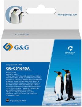 Картридж G&G GG-C51645A черный (44мл) для HP DJ 710c/720c/722c/815c/820cXi/850c/870cXi/880c