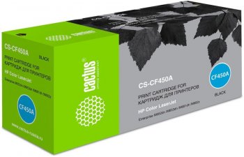 Картридж Cactus CS-CF450A CF450A черный (12500стр.) для HP Color LJ Enterprise M652dn/M653dn/M681dh