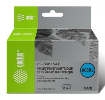 Картридж Cactus CS-T6M15AE №903XL черный (37мл) для HP OJP 6950/6960/6970