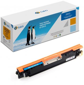 Картридж G&G GG-CF351A голубой (1000стр.) для HP CLJ Pro MFP M176/M176FN/M177/M177FW