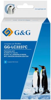 Картридж G&G GG-LC3237C голубой (18.4мл) для Brother HL-J6000DW/J6100DW