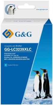 Картридж G&G GG-LC3239XLC голубой (52мл) для Brother HL-J6000DW/J6100DW