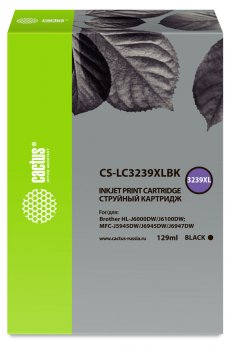 Картридж Cactus CS-LC3239XLBK черный (129мл) для Brother HL-J6000DW/J6100DW