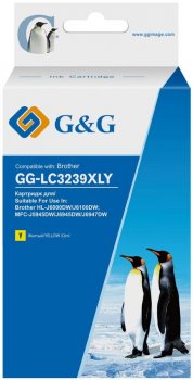 Картридж G&G GG-LC3239XLY желтый (52мл) для Brother HL-J6000DW/J6100DW