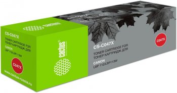 Картридж Cactus CS-C047X черный (4000стр.) для Canon LBP112/LBP113W