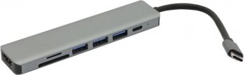 Док-станция для ноутбука Docking Station USB-C -> HDMI+PD+3xUSB3.0+SD/microSD CR (YG-2120)