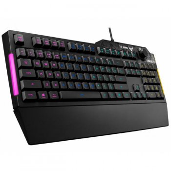 Клавиатура ASUS TUF Gaming K1 <USB> 104КЛ+4КЛ М/Мед, подсветка клавиш <90MP01X0-BKRA00>