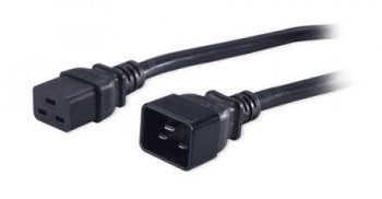 Кабель питания Hyperline PWC-IEC19-IEC20-3.0-BK C19-C20 проводник.:3x1.5мм2 3м 250В 16А (упак.:1шт) черный