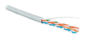 Кабель UTP Hyperline UUTP4-C5E-S24-IN-PVC-GY-305 кат.5E U/UTP 4X2X24AWG PVC внутренний 305м серый
