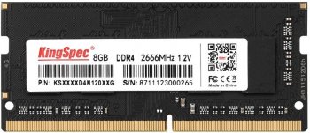 Оперативная память для ноутбуков 8GB 2666MHz Kingspec KS2666D4N12008G RTL PC4-21300 SO-DIMM 260-pin 1.2В single rank Ret