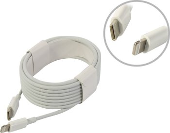 Кабель KS-is <KS-490W-3> USB-С M-->Lightning 3м
