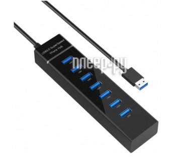 Концентратор USB KS-is <KS-569> 7-port Hub, 1xUSB3.0+6xUSB2.0 + БП