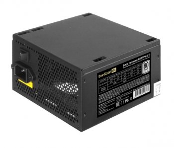 Блок питания 650W ExeGate 80 PLUS® 650PPH-LT-S-OEM (ATX, APFC, КПД 82% (80 PLUS)SC, 12cm fan, 24pin, (4+4)pin, PCIe, 5xSATA, 3xIDE, black, кабель 220V