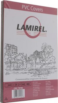 Обложка Lamirel <CRC78786> (Red, A4, 200мкм, уп.100шт).