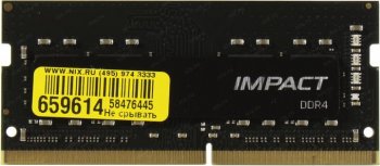Оперативная память для ноутбуков Kingston FURY Impact <KF432S20IBK2/32> DDR4 SODIMM 32Gb KIT 2*16Gb <PC4-25600> CL20 (for NoteBook)