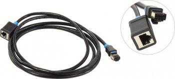 Кабель STP Vention <IBLBH> Patch Cord удлинитель SSTP кат.6 2м, чёрный
