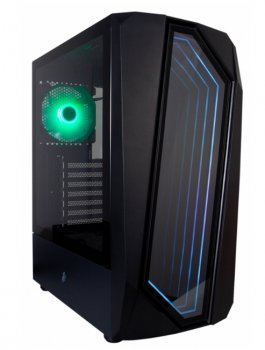 Корпус Miditower 1STPLAYER INFINITE SPACE IS6 <IS6-BK-1F1> Black ATX без БП, с окном