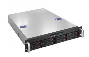 Корпус для монтажа в стойку ExeGate Pro EX293177RUS 2U550-HS08 <RM 19", высота 2U, глубина 550, БП 1U-1000ADS, 8xHotSwap, USB>