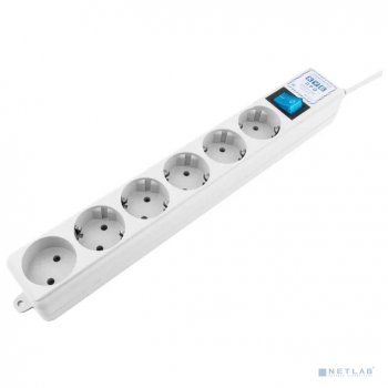 Сетевой фильтр PowerCube PRO -удлинитель (SPL(5+1)-16B-P-3М) 3.0 м, 6 розеток, 16А/3,5кВт, LC контур - подавление В/Ч помех