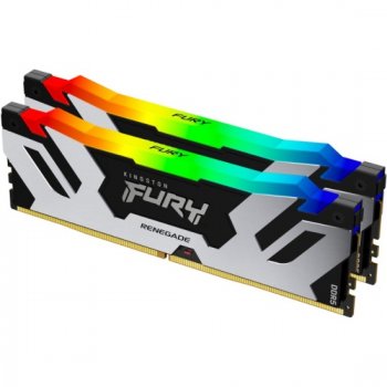 Оперативная память Kingston Fury Renegade RGB <KF564C32RSAK2-32> DDR5 DIMM 32Gb KIT 2*16Gb <PC5-48000> CL32