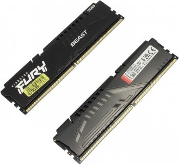 Оперативная память Kingston Fury Beast <KF552C40BBK2/16> DDR5 DIMM 16Gb KIT 2*8Gb <PC5-41600> CL40