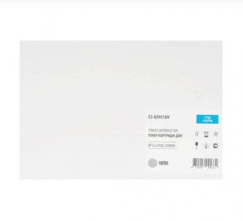 Картридж Cactus CS-Q5951A Q5951A голубой (10000стр.) для HP CLJ 4700