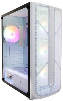 Корпус 1STPLAYER FIREBASE X4 White / ATX, TG / 4x120mm LED fans inc. / X4-WH-4F1-W