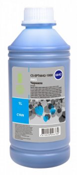 Чернила Cactus CS-EPT6642-1000 T6642 голубой 1000мл для Epson L100/L110/L120/L132/L200/L210/L222/L300/L312/L350/L355/L362/L366/L456/L550/L555/L566/L13