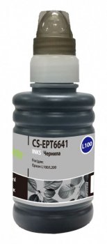 Чернила Cactus CS-EPT6641B T6641 черный 100мл для Epson L100/L110/L120/L132/L200/L210/L222/L300/L312/L350/L355/L362/L366/L456/L550/L555/L566/L1300