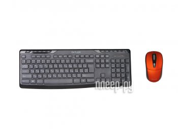 Комплект клавиатура + мышь DELUX <Om-06+M105 Black> (Кл-ра,FM,USB+Мышь 3кн,FM,USB)