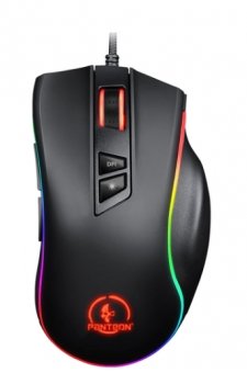 Мышь Jet.A Gaming Mouse <Panteon PS88 Black> (RTL) (6200/12400 dpi, 9 кнопок, LED,кабель 1.8м,USB)