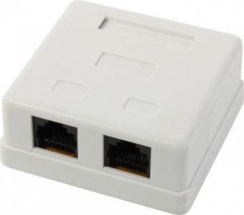 Розетка RJ45 Exegate SM2-RJ45-C6 <EX292845RUS> внешняя двойная кат.6