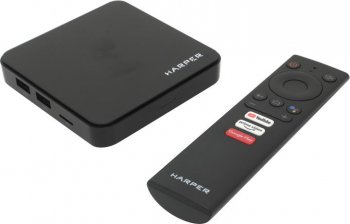 Медиаплеер HARPER <ABX-480 Black> (Ultra HD 4K A/V Player, HDMI2.0, USB3.0/2.0 Host, LAN, WiFi, BT, CR, ПДУ+геймпад)