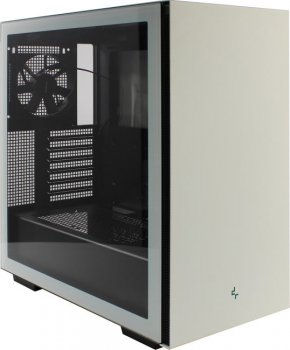 Корпус Deepcool CH510 WH без БП, боковое окно (закаленное стекло), 1x120мм вентилятор сзади, белый, ATX