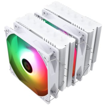 Вентилятор Thermalright <Peerless Assassin 120 SE White ARGB> (4пин,115x/1200/1700/AM4,25.6дБ,1550 об/мин,Cu+Al+т.трубки)