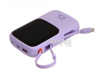 Портативный аккумулятор Baseus Power Bank Qpow Pro Digital Display Fast Charge 10000mAh 22.5W Purple PPQD020105