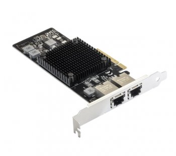 Сетевая карта внутренняя ExeGate EXE-X550-T2 (PCI-E x8 v3.0, порты 2xRJ45 (медные), 10Gb/s (10/5/2.5/1Gb/s, 100Mb/s), Server NIC Intel Chipset X550)