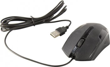 Мышь ExeGate EX279943RUS SH-9025L2 (USB, оптическая, 1000dpi, 3 кнопки и колесо прокрутки, длина кабеля 2,2м, черная, RTL)