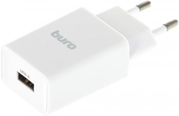 Зарядка USB-устройств Buro BUWA1 10.5W 2.1A USB-A универсальное белый (BUWA10S100WH)