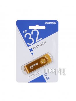 Накопитель USB 32Gb - SmartBuy UFD 2.0 Twist Yellow SB032GB2TWY