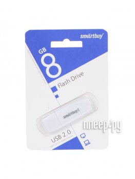 Накопитель USB 8Gb - SmartBuy Scout White SB008GB2SCW