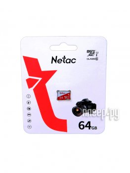 Карта памяти Netac <NT02P500ECO-064G-S> microSDXC Memory Card 64Gb UHS-I U1 Class10