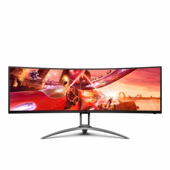 Монитор LCD AOC 49'' AG493UCX2 VA 5140x1440 165Hz 1ms 178/178 550cd 3000:1 8bit DisplayHDR400 3xHDMI2.0 DisplayPort1.4 3xUSB3.2 USB-C(65W) 2x5W VESA
